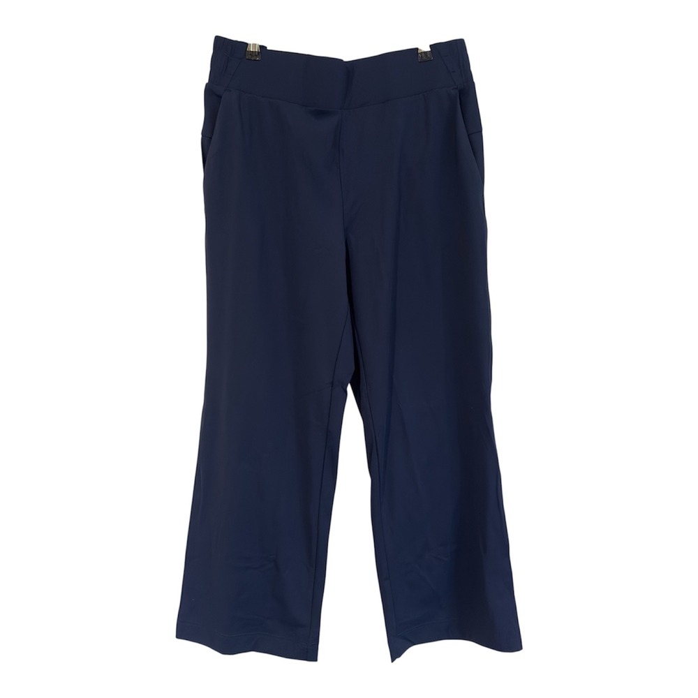 Member's Mark Womens Travel Wide Leg Pants Navy Blue L NWT Stretch